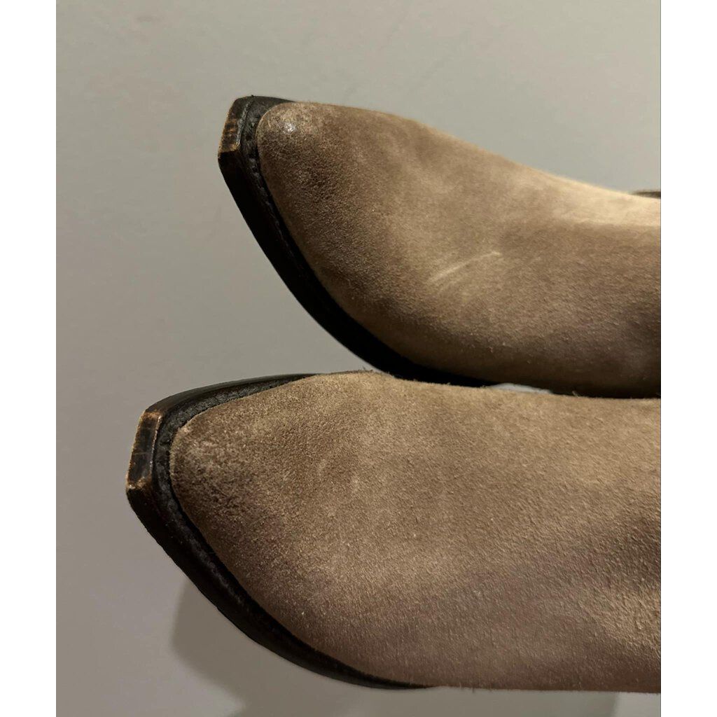 Frye Suede Fringe Western Booties - Size 8.5