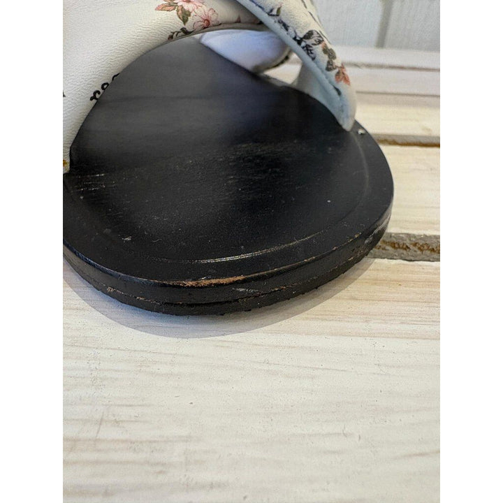 Rag & Bone White Keaton Floral Print Slide - Size 38.5