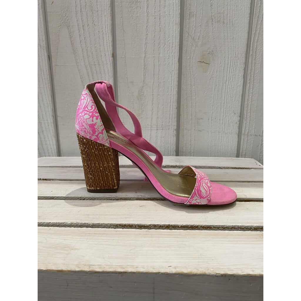 Lilly Pulitzer Heeled Tie Sandal - Size 6.5