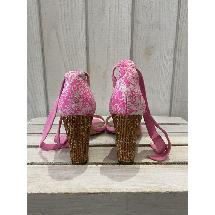 Lilly Pulitzer Heeled Tie Sandal - Size 6.5