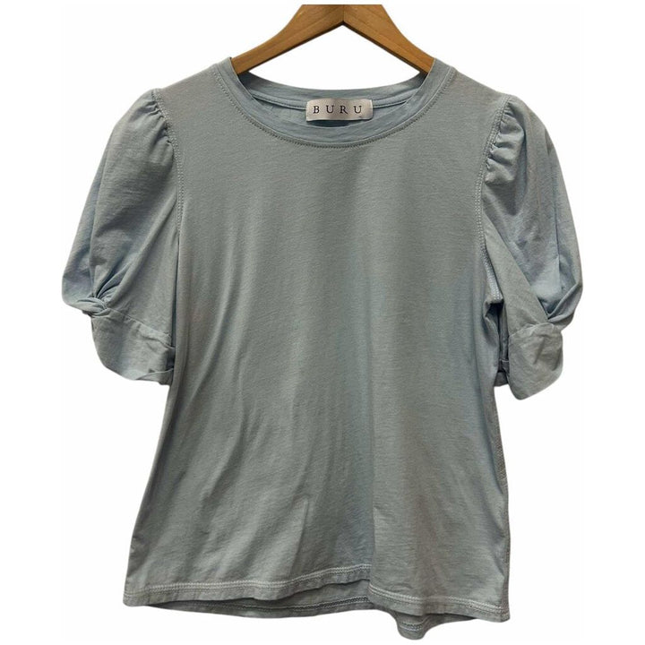 Buru Knotted Puff Sleeve Tee - Size Small