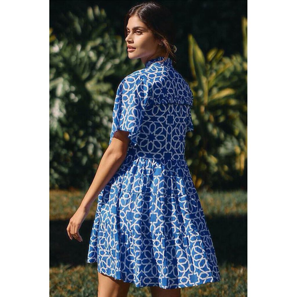 Ro's Garden Vibeka Ruffle Mini Dress - Size Medium