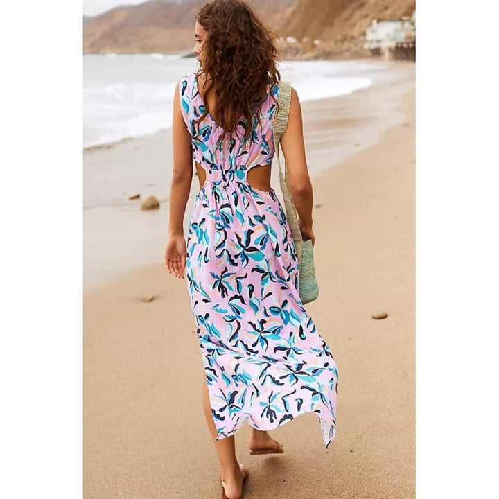 Maeve Botanical Cut-Out Maxi Dress - Size Small