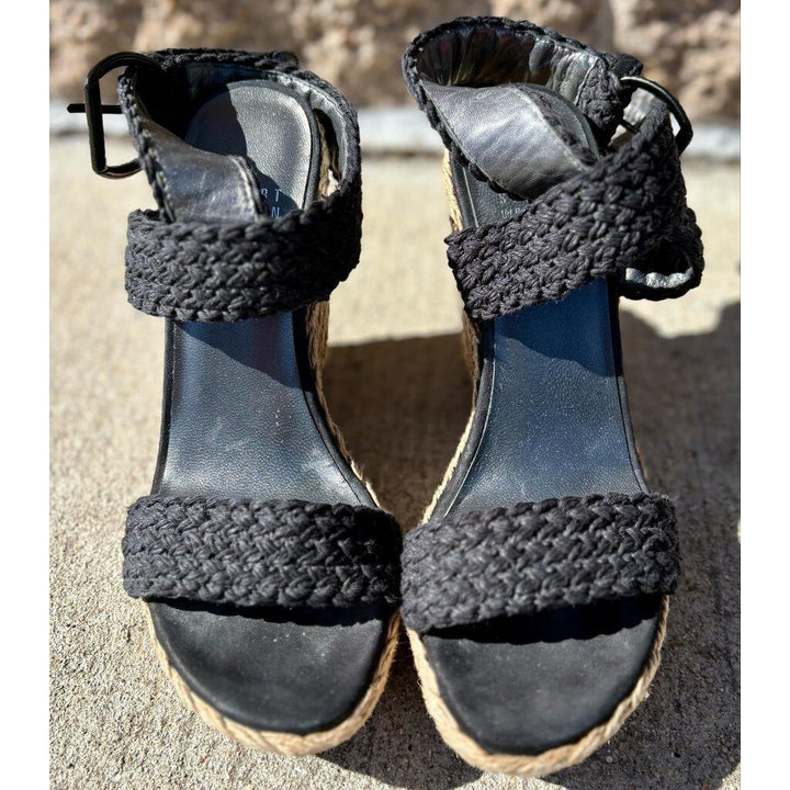 Stuart Weitzman Alex Wedge Espadrilles - Size 5.5