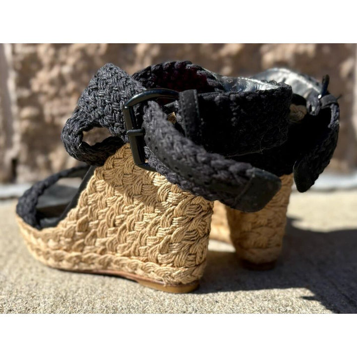 Stuart Weitzman Alex Wedge Espadrilles - Size 5.5