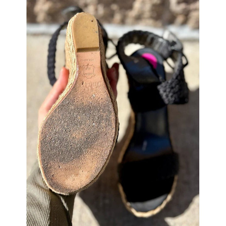 Stuart Weitzman Alex Wedge Espadrilles - Size 5.5