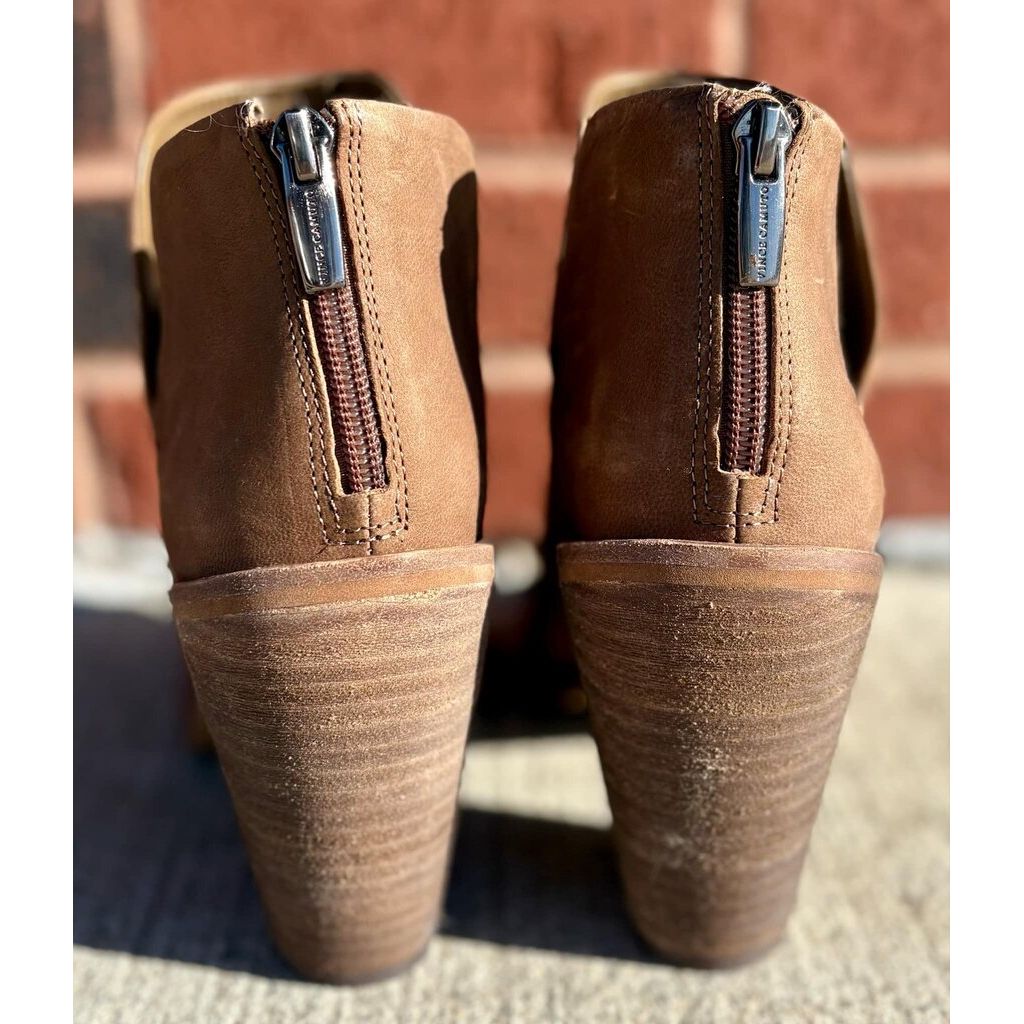 Vince Camuto Kreesi Ruched Peep-Toe Booties - Size 8.5