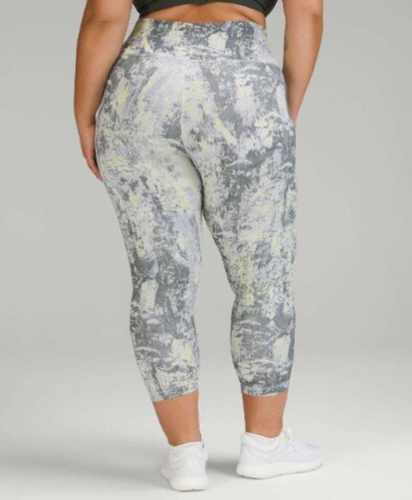 Lululemon Wunder Train High-Rise Crop 23" in Cinder Grain Smoked Spruce Multi - Size 2