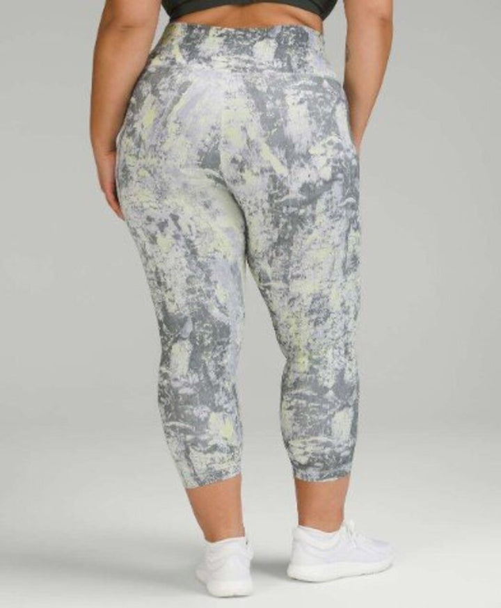 Lululemon Wunder Train High-Rise Crop 23" in Cinder Grain Smoked Spruce Multi - Size 2