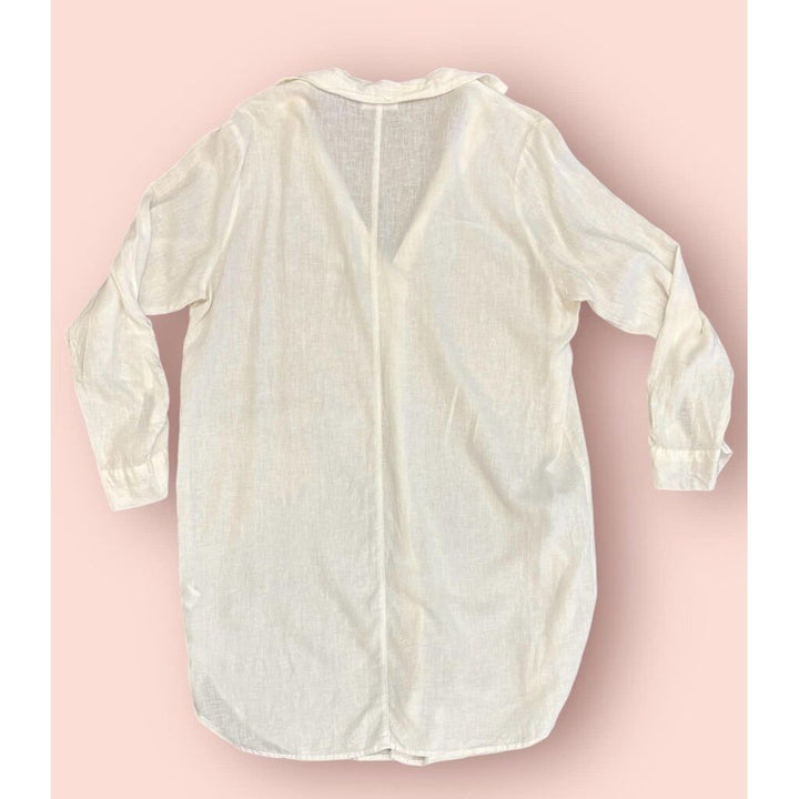 4our Dreamers Linen Cover-Up Dress - Size Medium