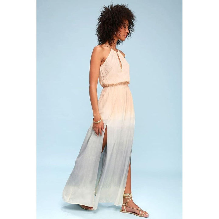 Lulus Sweet Sunset Dip-Dye Maxi Dress - Size Medium