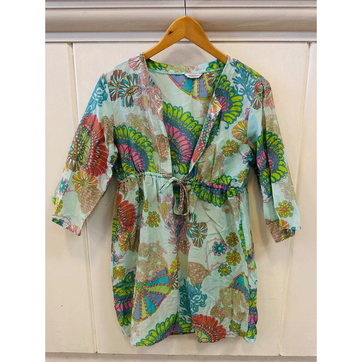 Trina Turk Floral Silk Cover-Up - Size Small