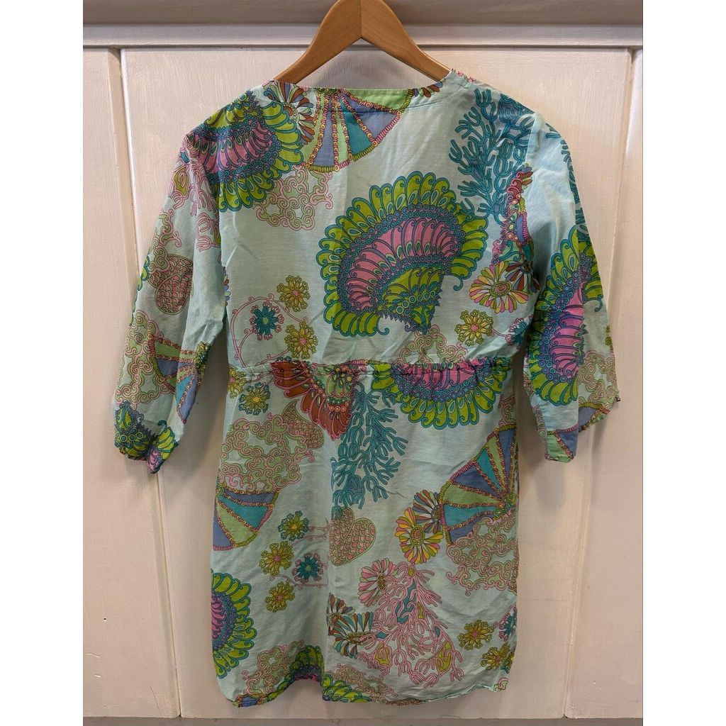 Trina Turk Floral Silk Cover-Up - Size Small
