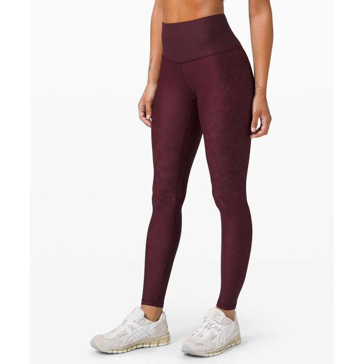 Lululemon Mapped Out High Rise Tight 28" in Cassis / Smoky Red - Size 4