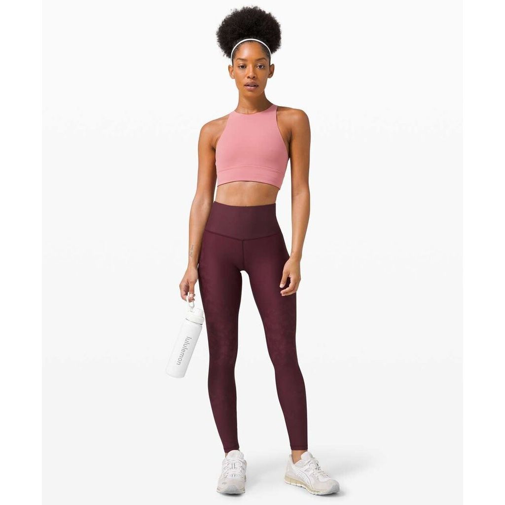 Lululemon Mapped Out High Rise Tight 28" in Cassis / Smoky Red - Size 4