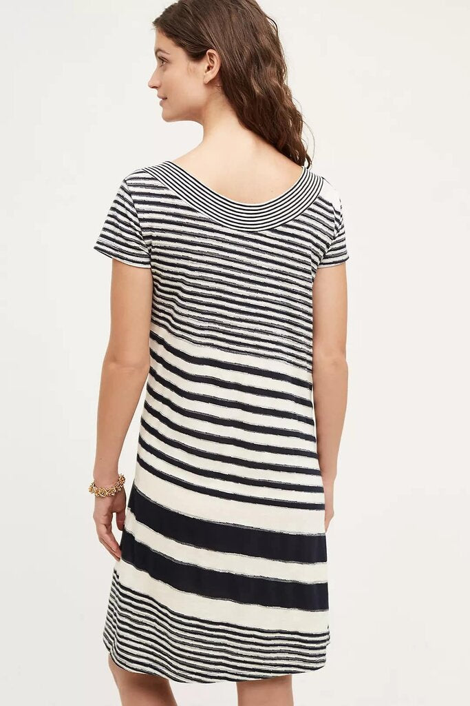 Maeve Haven Striped Dress in Navy - Size XXS
