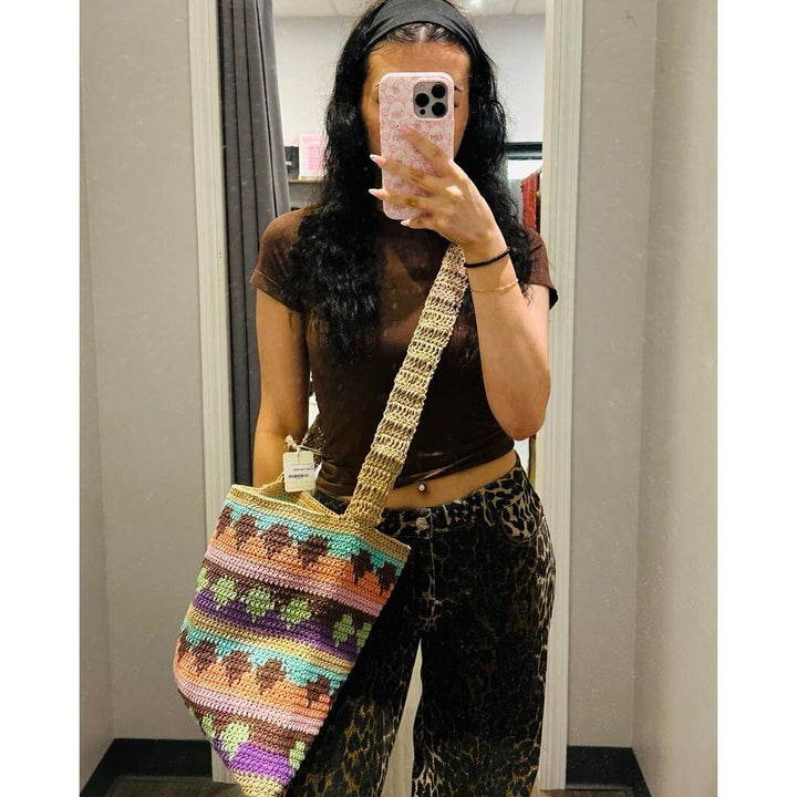 Free People NWT Crochet Beach Bag