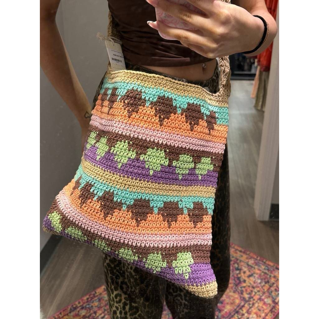 Free People NWT Crochet Beach Bag