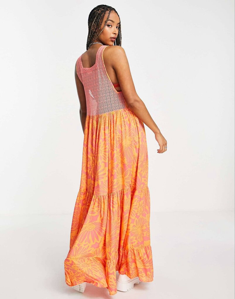 free people tiers for you maxi dress NWT Free People Tiers For You Maxi Dress In Washed Black Combo Size S