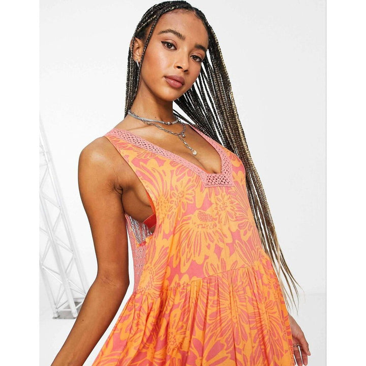 Free People Tiers For You Printed Maxi Dress in Hazy Combo - Size XS