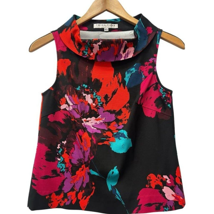Trina Turk Floral Sleeveless Top - Size XS