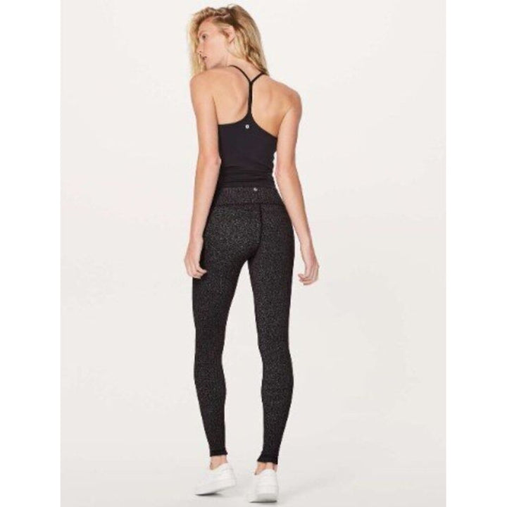 Lululemon Wunder Under Hi-Rise Tight *28" in Heathered Herringbone Heathered Black Black - Size 10