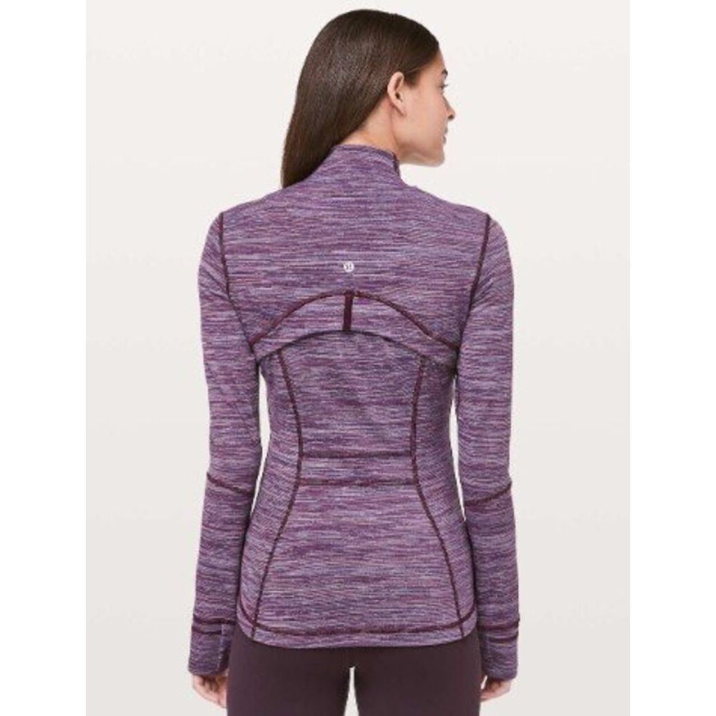 Lululemon Define Jacket in Edged Stripe Jacquard Blueprint Royal Ruby - Size 12