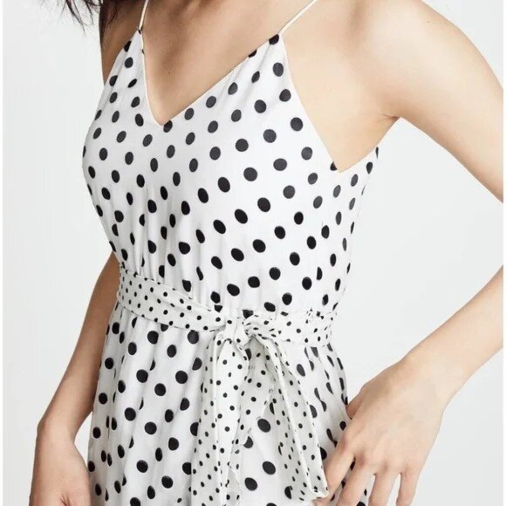 Alice + Olivia Mable Polka Dot Faux-Wrap Dress - Size 4