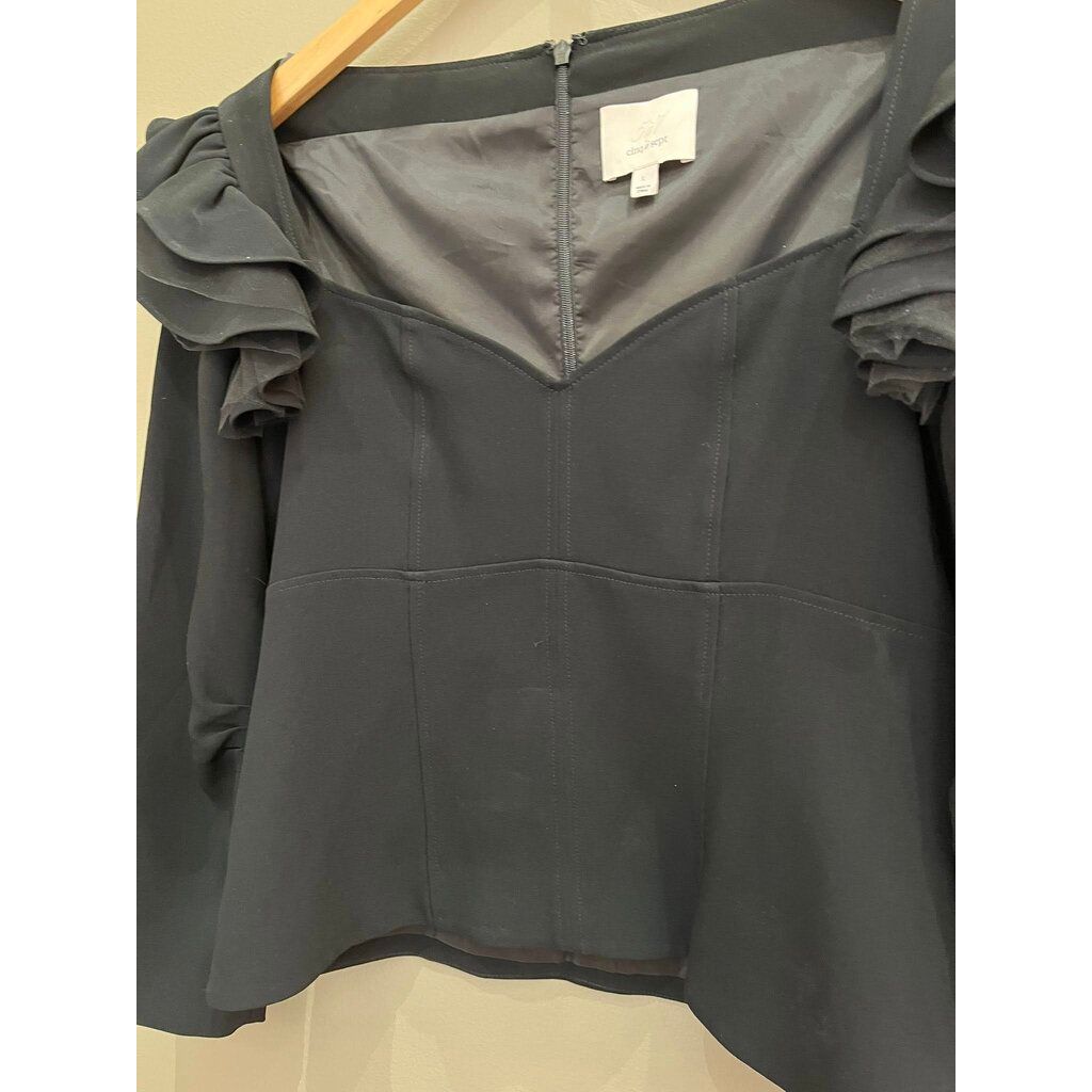Cinq à Sept Sweetheart Ruffle Top - Size Large