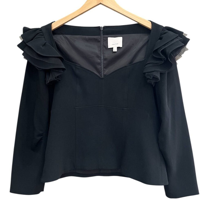 Cinq à Sept Sweetheart Ruffle Top - Size Large