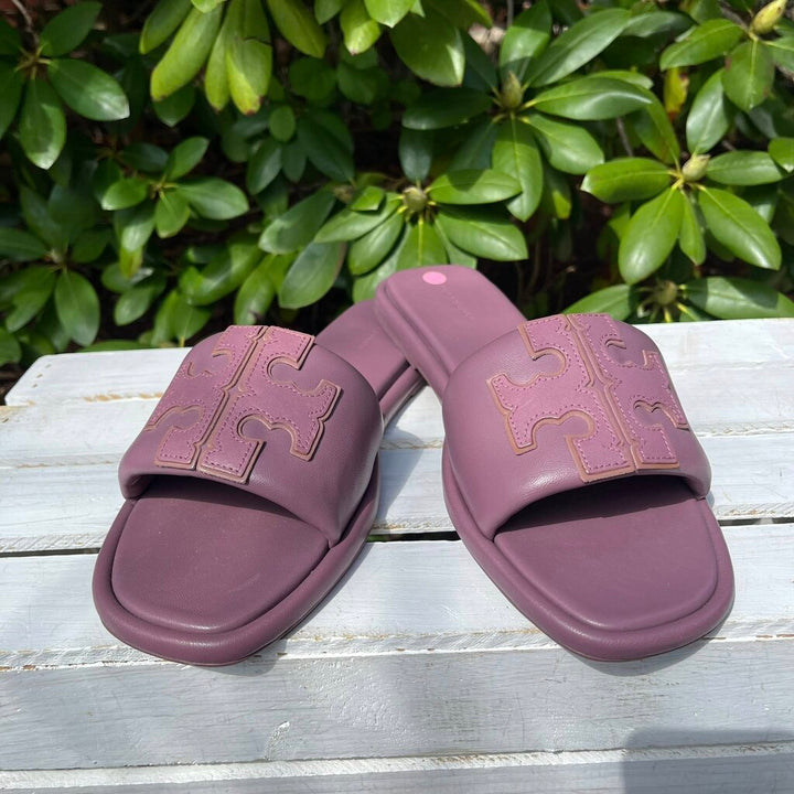 Tory Burch Double T Sport Slide Sandals - Size 10