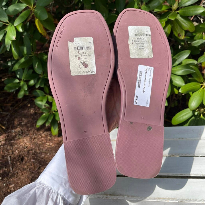 Tory Burch Double T Sport Slide Sandals - Size 10