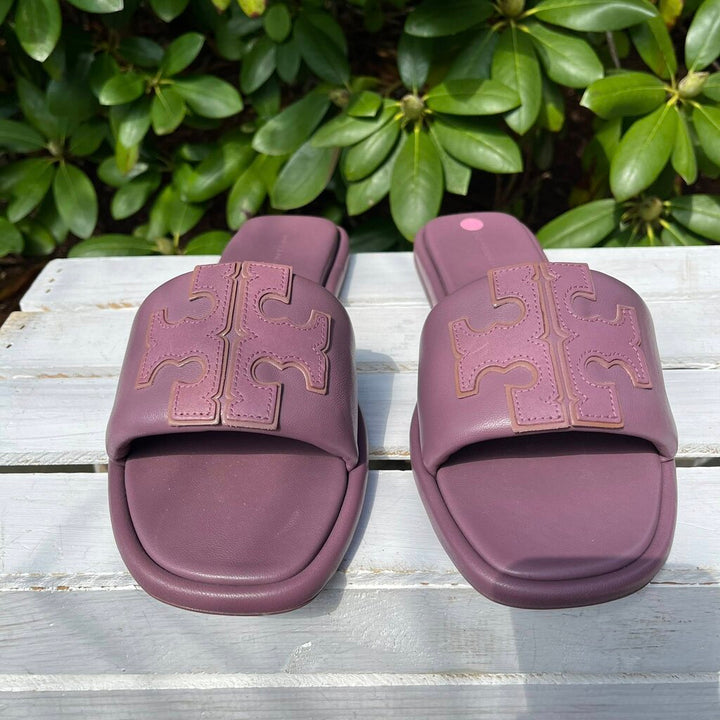 Tory Burch Double T Sport Slide Sandals - Size 10