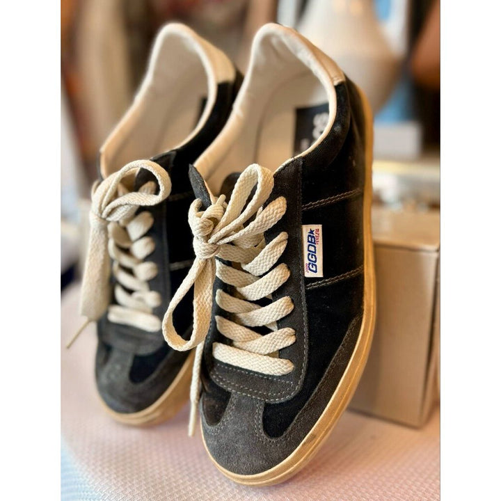 Golden Goose Soul Star Sneakers in Dark Grey / Milk - Size 36