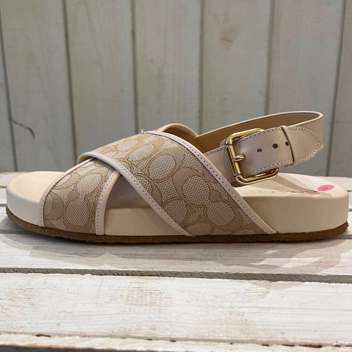 Coach Adora Sandal in Signature Jacquard - Size 11