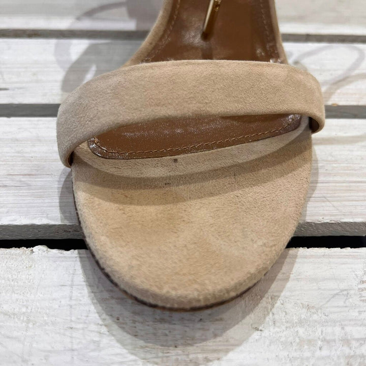 Aquazzura Firenze Suede Lace Up Heels - Size 40