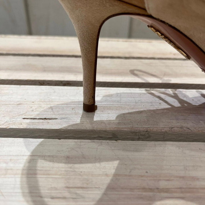 Aquazzura Firenze Suede Lace Up Heels - Size 40