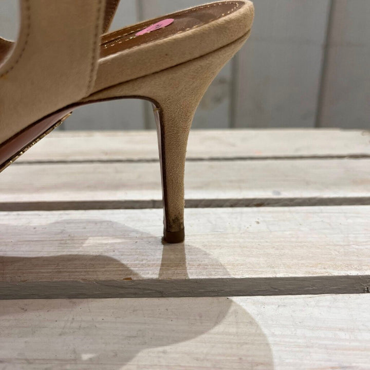 Aquazzura Firenze Suede Lace Up Heels - Size 40