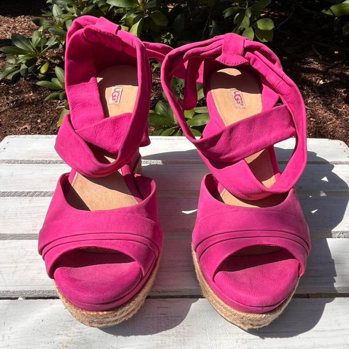 Ugg Wedge Ankle Sandals - Size 7.5