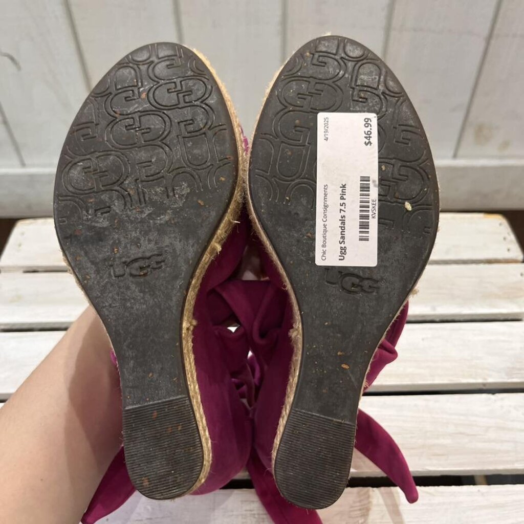 Ugg Wedge Ankle Sandals - Size 7.5