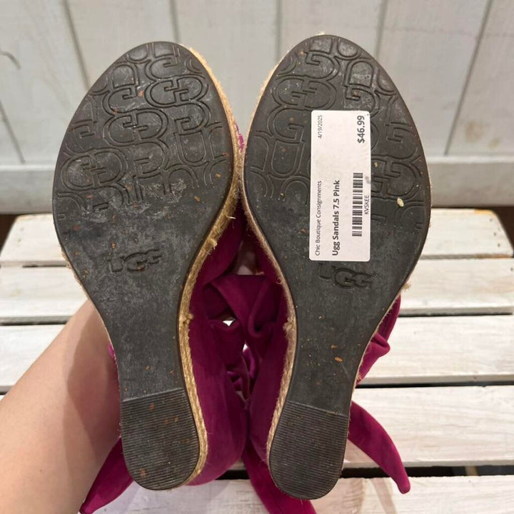 Ugg Wedge Ankle Sandals - Size 7.5