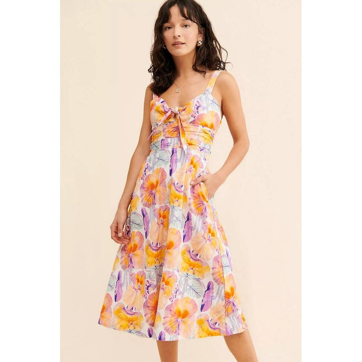 Cecilia Pettersson Tie-Front Midi Dress - Size 0