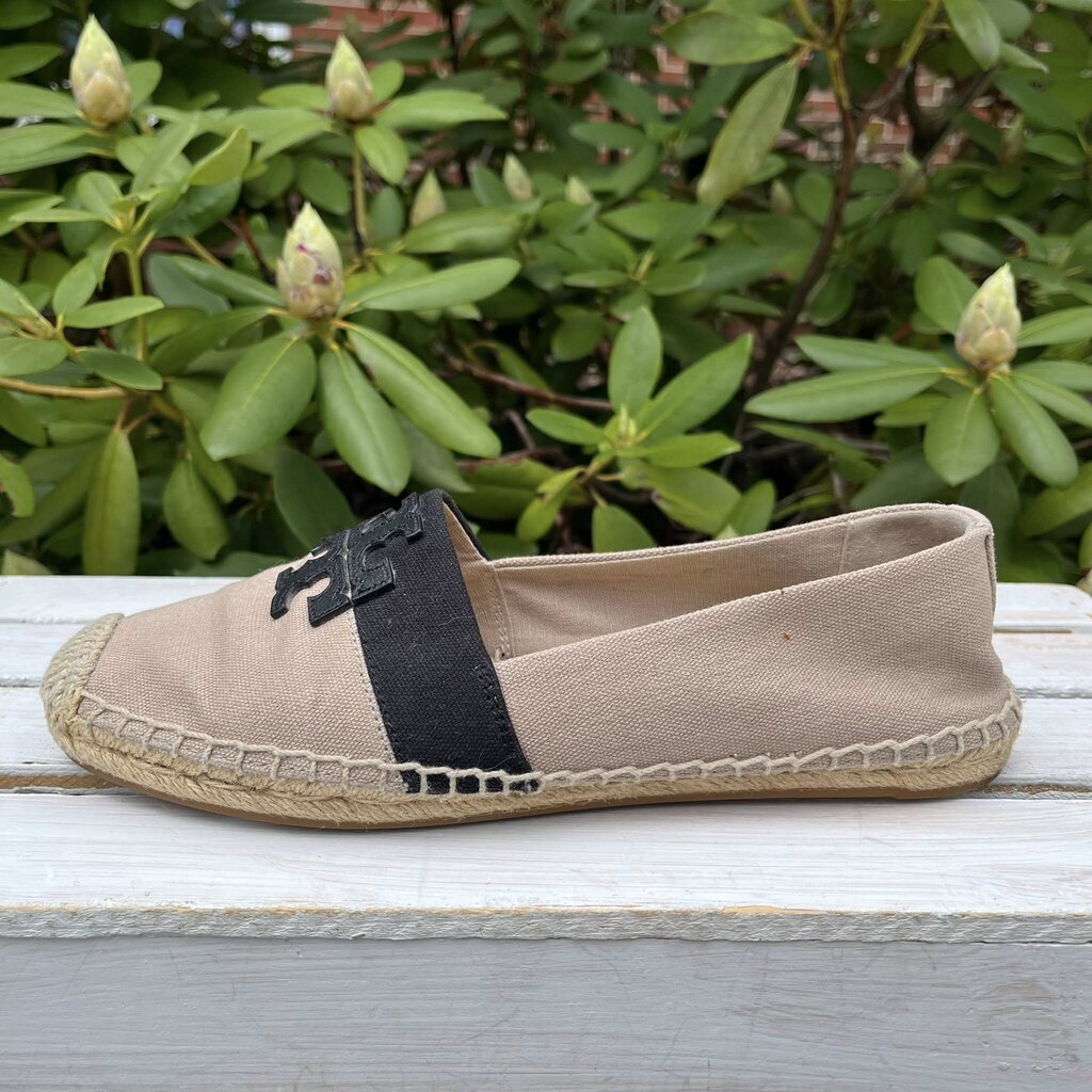 Tory Burch Canvas Logo Espradrilles - Size 8.5