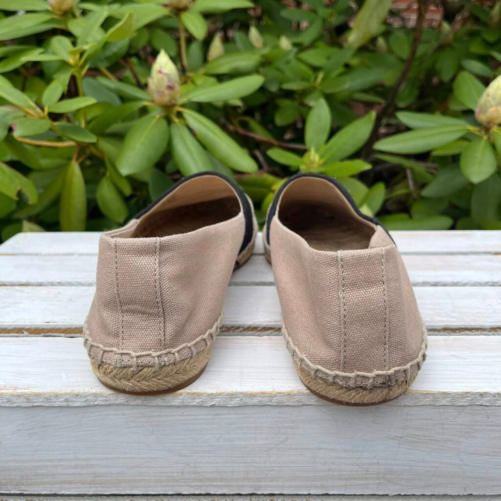 Tory Burch Canvas Logo Espradrilles - Size 8.5