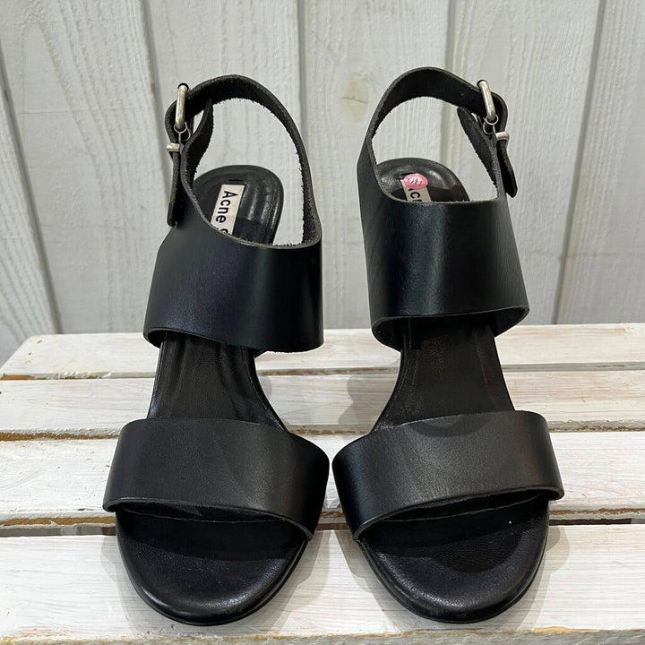 Acne Studios Tillie Heeled Leather Sandals - Size 40