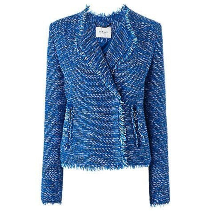 L.K. Bennett Lola Frayed Tweed Blazer - Size 2