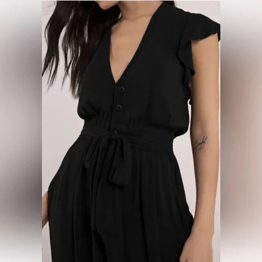 Free People Ruffle Sleeve Jumpsuit - Size Small