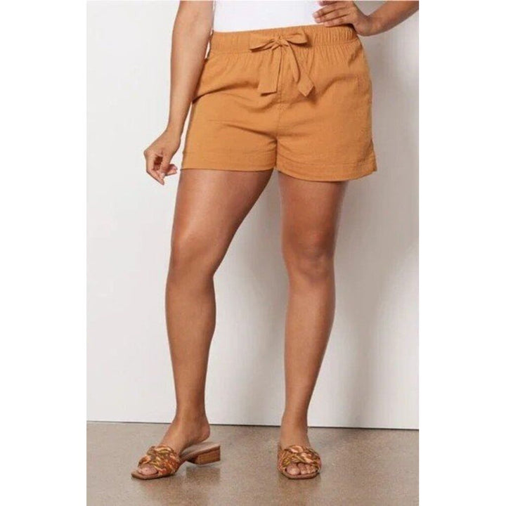 Evereve NWT Shane Tie Waist Short in Burntgold - Size Medium