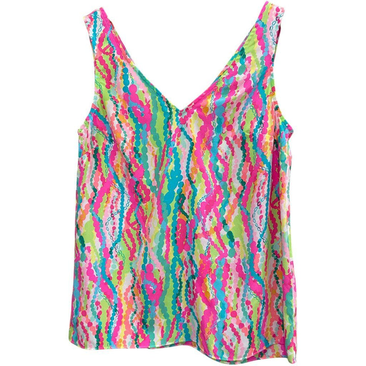 Lilly Pulitzer Silk Cipriani Tank Top In Dripping In Jewels - XS