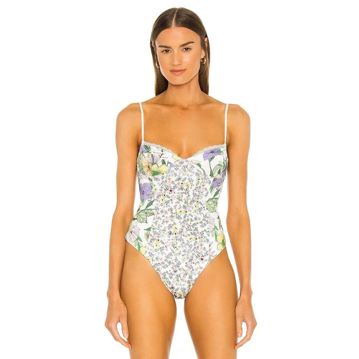 AFRM NWT Liam Bodysuit in Vintage Floral & Blanc Ditsy - Size Small